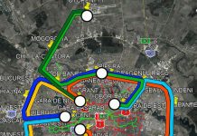 DEȘTEPTAREA: Trenul metropolitan al Primăriei Capitalei se blochează în intersecții aglomerate, centre comerciale sau blocuri de locuințe
